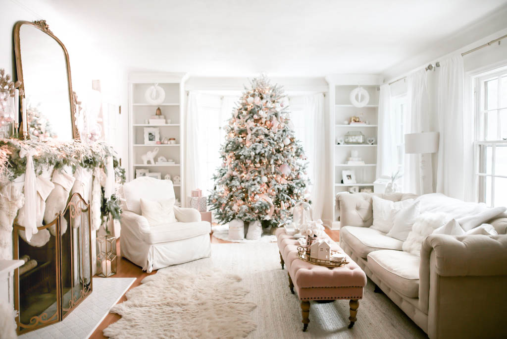 All White Christmas Tree (morning room decor!) - Artsy Chicks Rule®