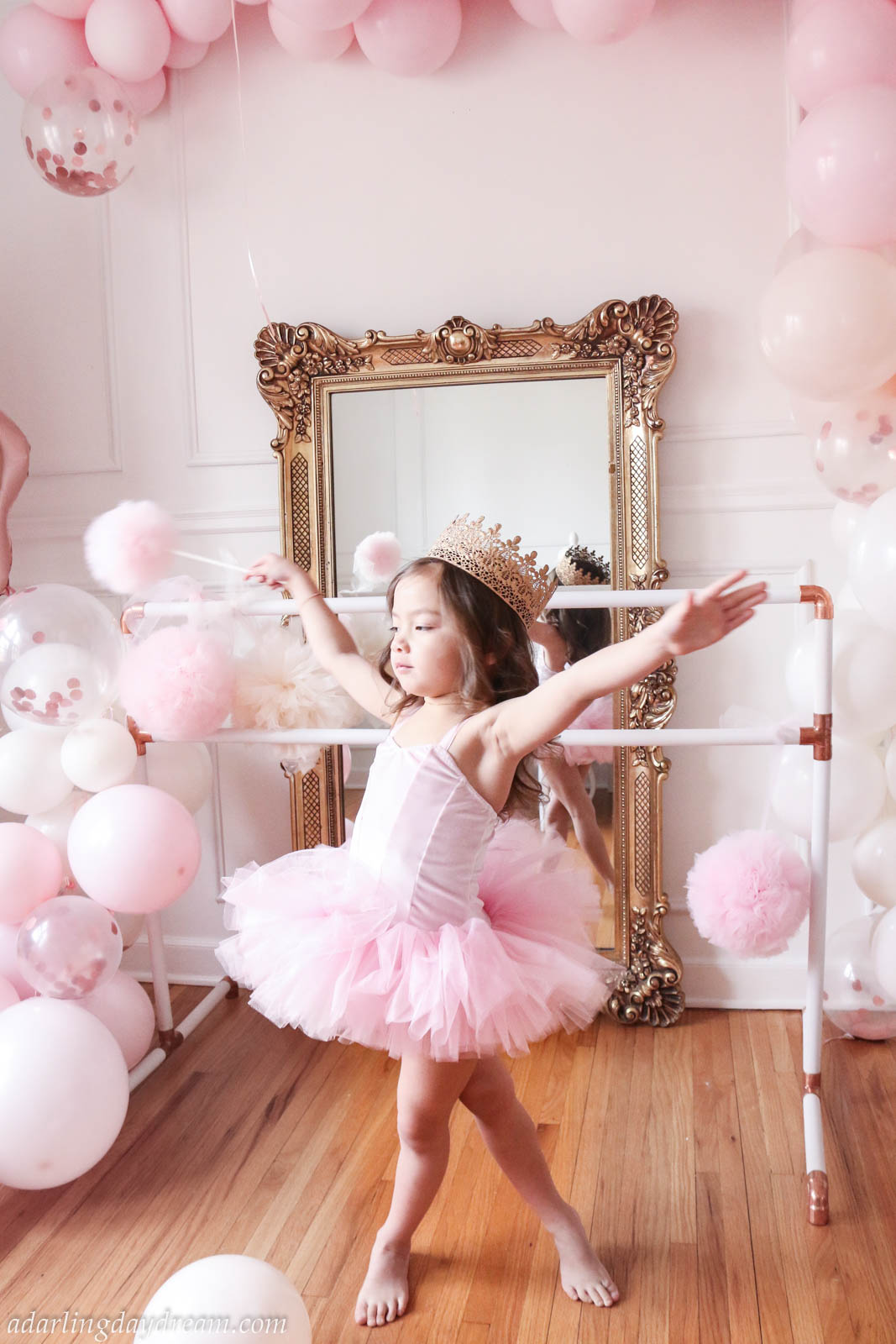 DIY Copper Ballet Bar Ballerina Birthday Party | DIY copper ballet bar for a sweet ballerina ...