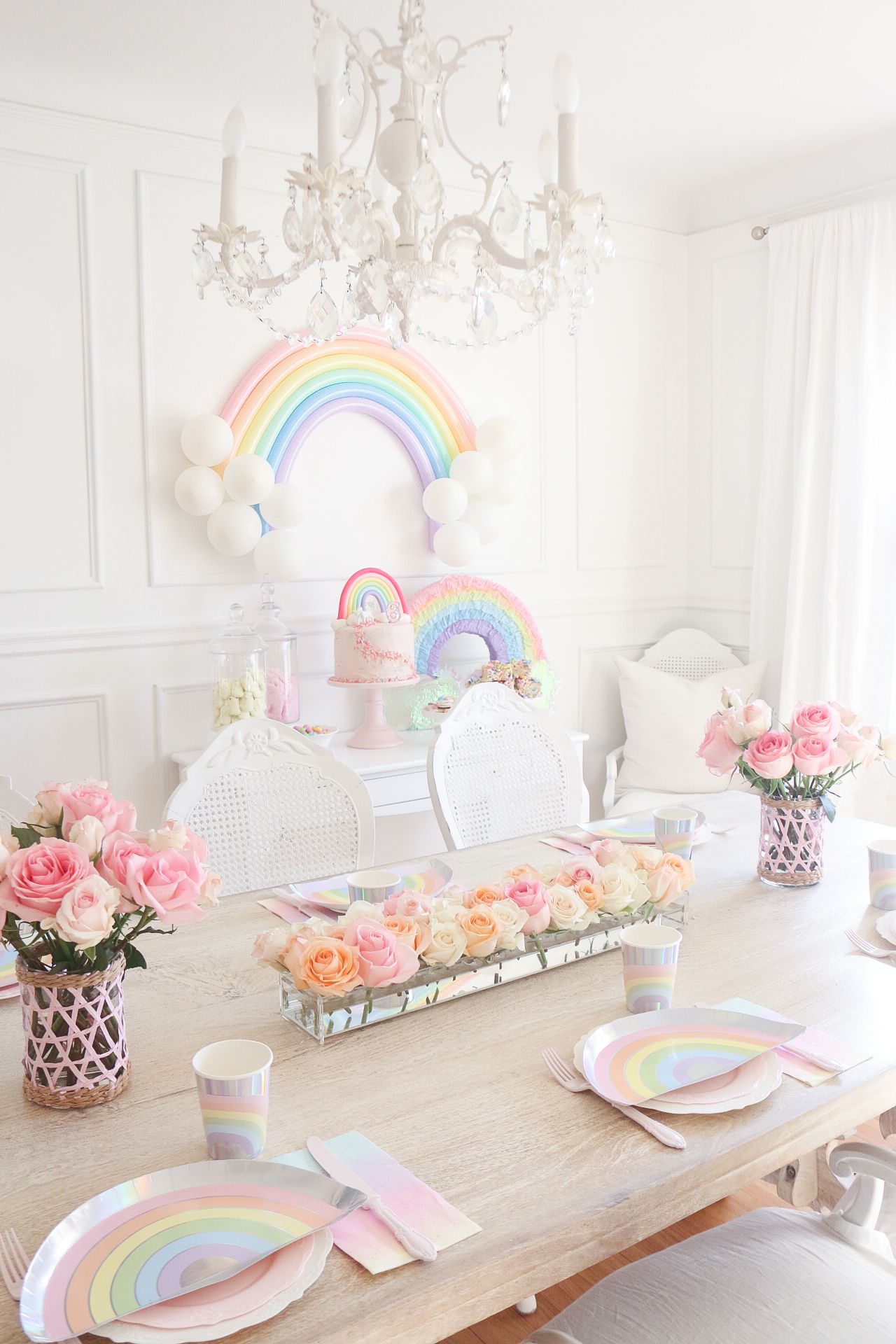 Here's What's Trending in the Nursery this Week  Rainbow birthday party, Rainbow  birthday, Rainbow first birthday